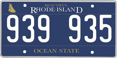 RI license plate 939935