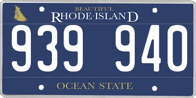 RI license plate 939940