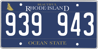 RI license plate 939943