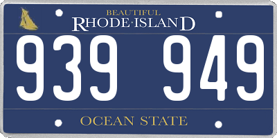 RI license plate 939949