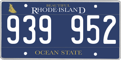 RI license plate 939952