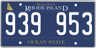 RI license plate 939953