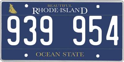 RI license plate 939954