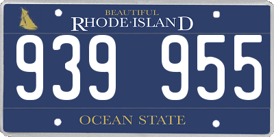 RI license plate 939955
