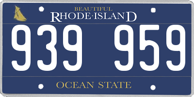 RI license plate 939959