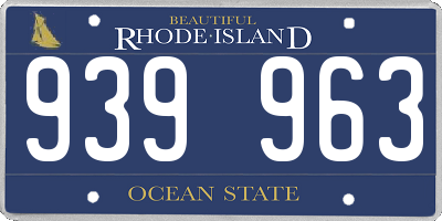 RI license plate 939963