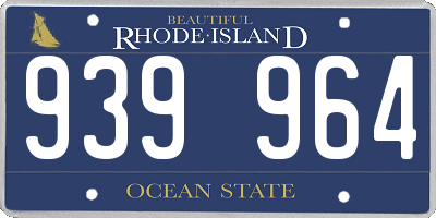 RI license plate 939964