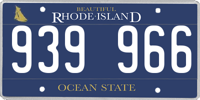 RI license plate 939966