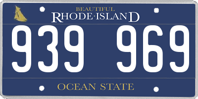 RI license plate 939969