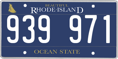 RI license plate 939971