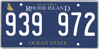 RI license plate 939972