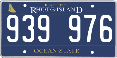 RI license plate 939976