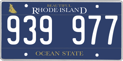 RI license plate 939977