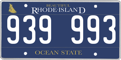 RI license plate 939993