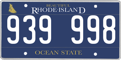 RI license plate 939998