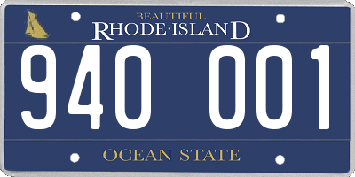 RI license plate 940001