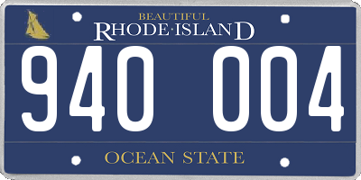 RI license plate 940004