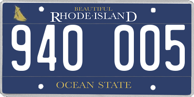 RI license plate 940005