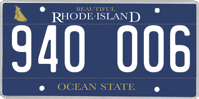 RI license plate 940006