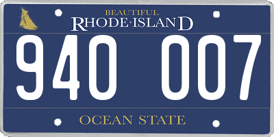 RI license plate 940007