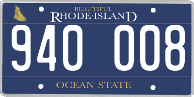RI license plate 940008