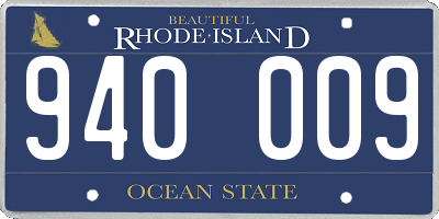RI license plate 940009