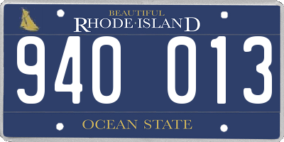 RI license plate 940013