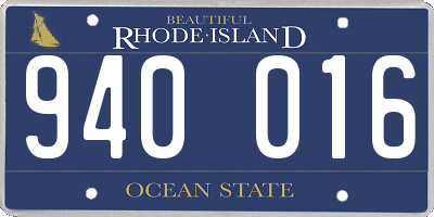 RI license plate 940016