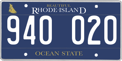 RI license plate 940020