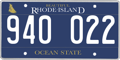 RI license plate 940022