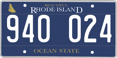 RI license plate 940024