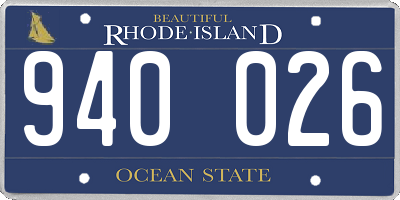 RI license plate 940026
