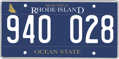 RI license plate 940028