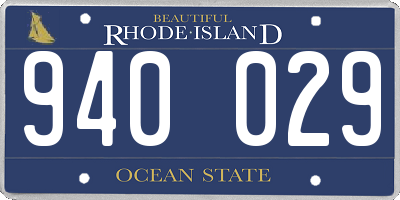 RI license plate 940029