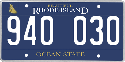 RI license plate 940030