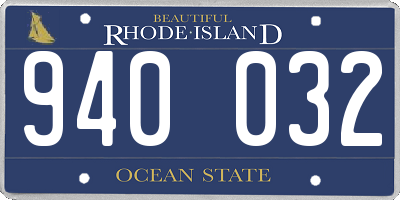 RI license plate 940032