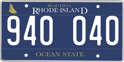 RI license plate 940040