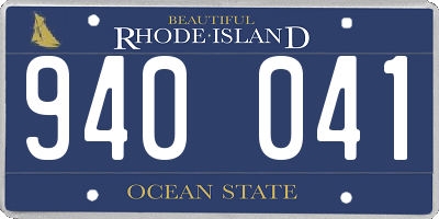 RI license plate 940041