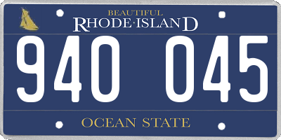 RI license plate 940045