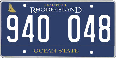 RI license plate 940048
