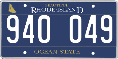 RI license plate 940049