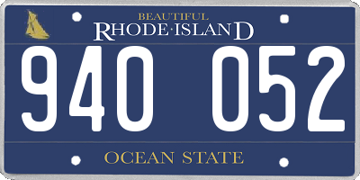 RI license plate 940052