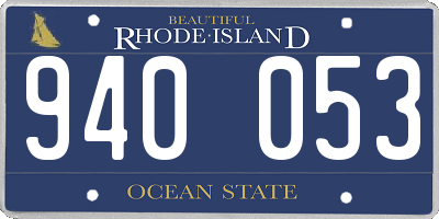 RI license plate 940053