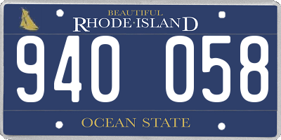 RI license plate 940058
