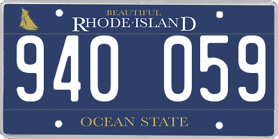 RI license plate 940059