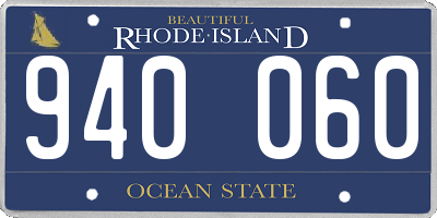RI license plate 940060