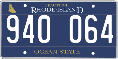 RI license plate 940064