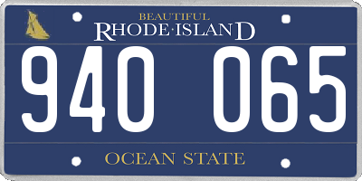 RI license plate 940065