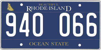 RI license plate 940066