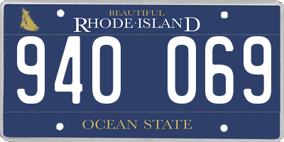 RI license plate 940069